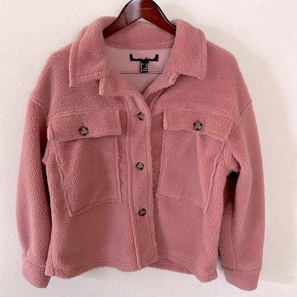 Forever 21 Jackets & Blazers - Forever 21 Pink Sherpa Jacket